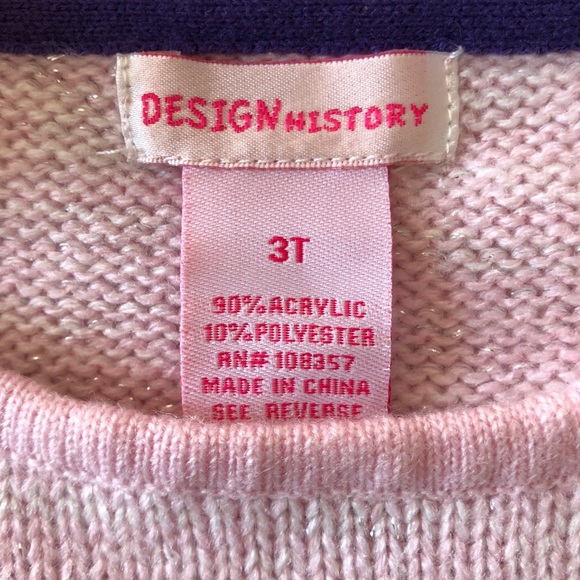 Design History Girls’ Heart Sweater - Picture 4 of 5